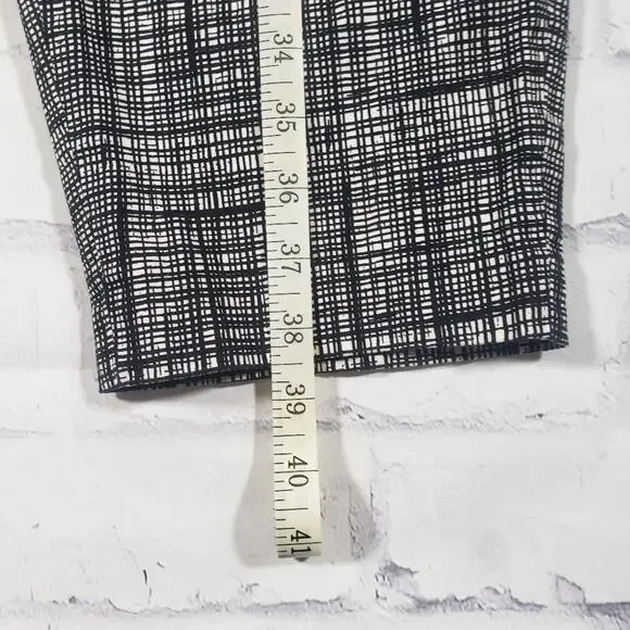 Cato Woman Black and White Sketchy Plaid Trouser Pants Size 16W - Picture 12 of 15